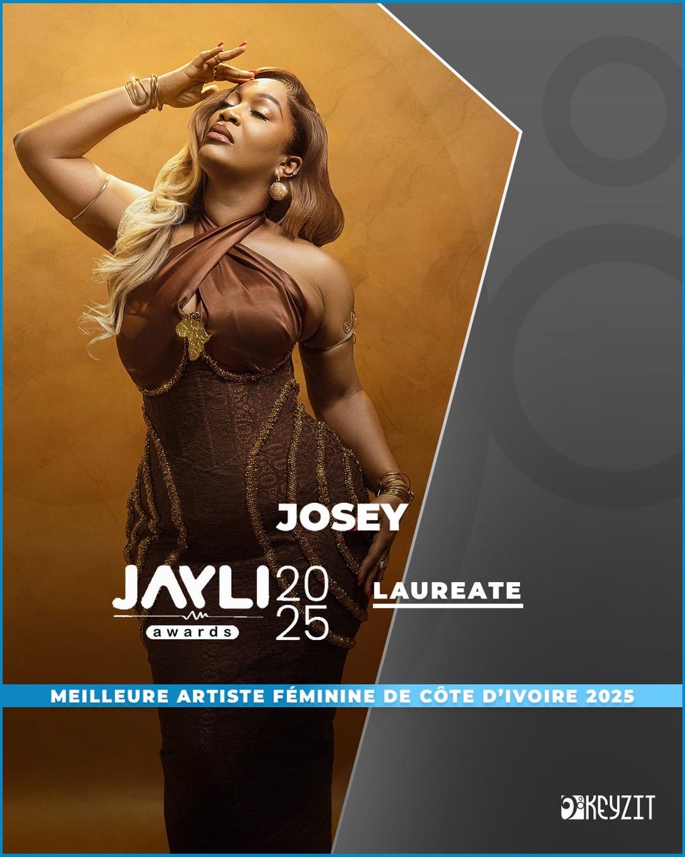 keyzit_ci's tweet image. [𝐊𝐄𝐘𝐙𝐈𝐓 𝐏𝐔𝐁𝐋𝐈𝐒𝐇𝐈𝐁𝐆]
Félicitations à notre Diva 𝐉𝐎𝐒𝐄𝐘 !
élue Meilleure Artiste Féminine de Côte d’Ivoire aux 𝐉𝐀𝐘𝐋𝐈 𝐀𝐖𝐀𝐑𝐃𝐒 𝟐𝟎𝟐𝟓 ! 

Bravo à elle pour cette brillante distinction !

#Josey #JayliAwards2025 #KeyzitPublishing #KeyzitAfrica