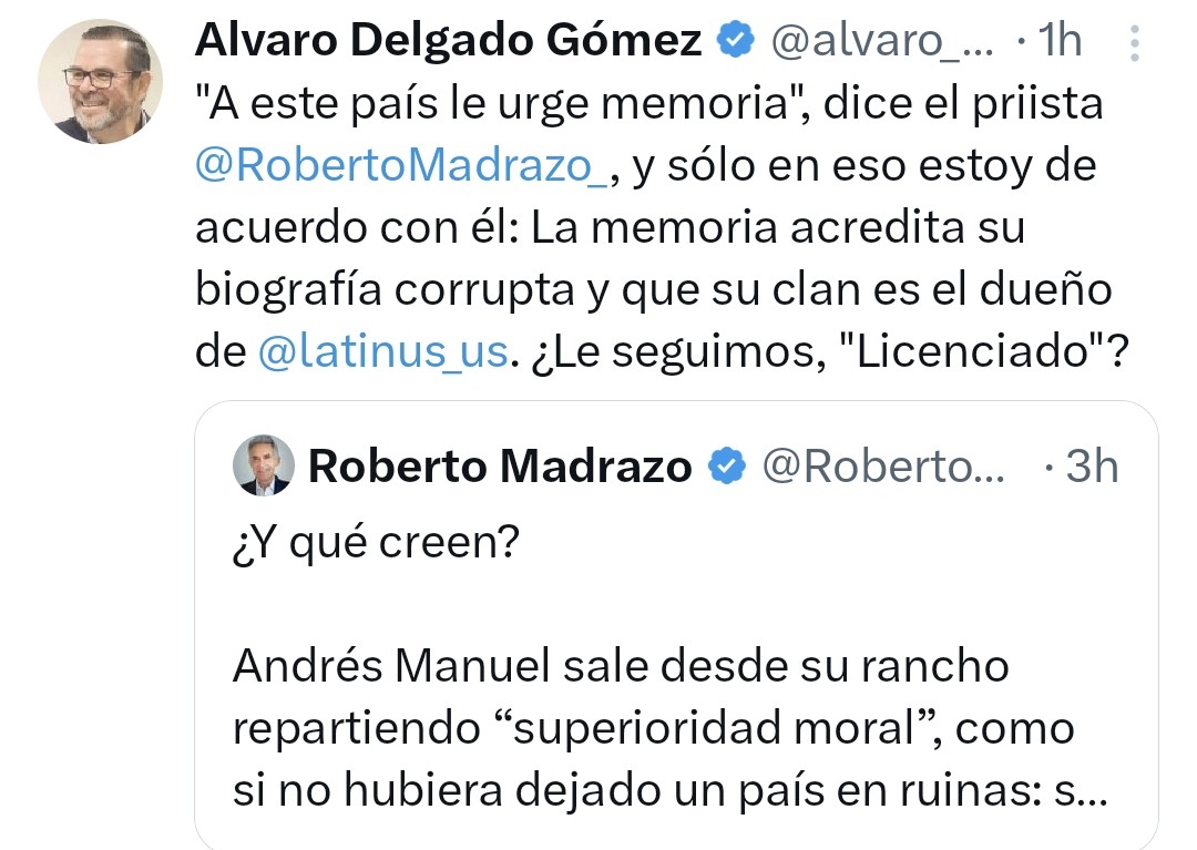 Alvaro Delgado (<a href="/alvaro_delgado/">Alvaro Delgado Gómez</a>) es un defensor del gobierno, eso está claro. Para eso le pagan. Por eso no puede hablar de la inseguridad, los desaparecidos y las madres buscadoras. Por eso sabe tragar camote y no decir que la alianza del gobierno de AMLO con los grupos