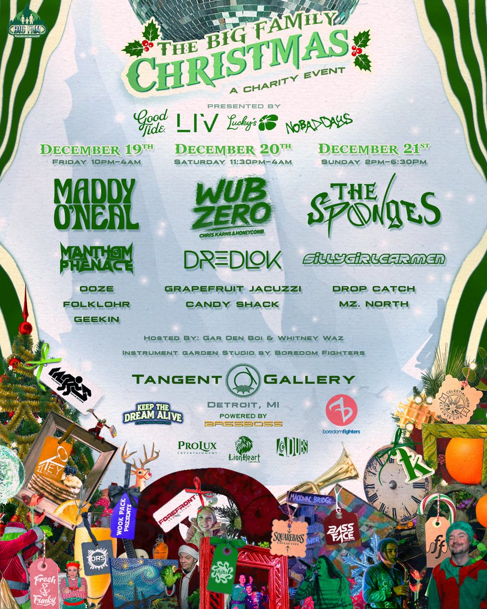 DropCatchMusic's tweet image. Bringing the Disco Brunch™️ vibe to Tangent Gallery for the @BigFamFest Family Christmas. 

Stoked to run it back with @THESPONGES one more time this year. ✌️🪩💗