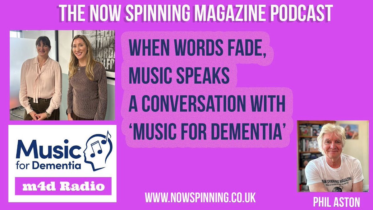 How Music Helps People With Dementia - Special Podcast

In this special Now Spinning Magazine conversation, I talk to Amy Shackleton and Lizzie Hoskin from Music for Dementia about practical, hopeful ways to reconnect people living with dementia — and their carers — to the music