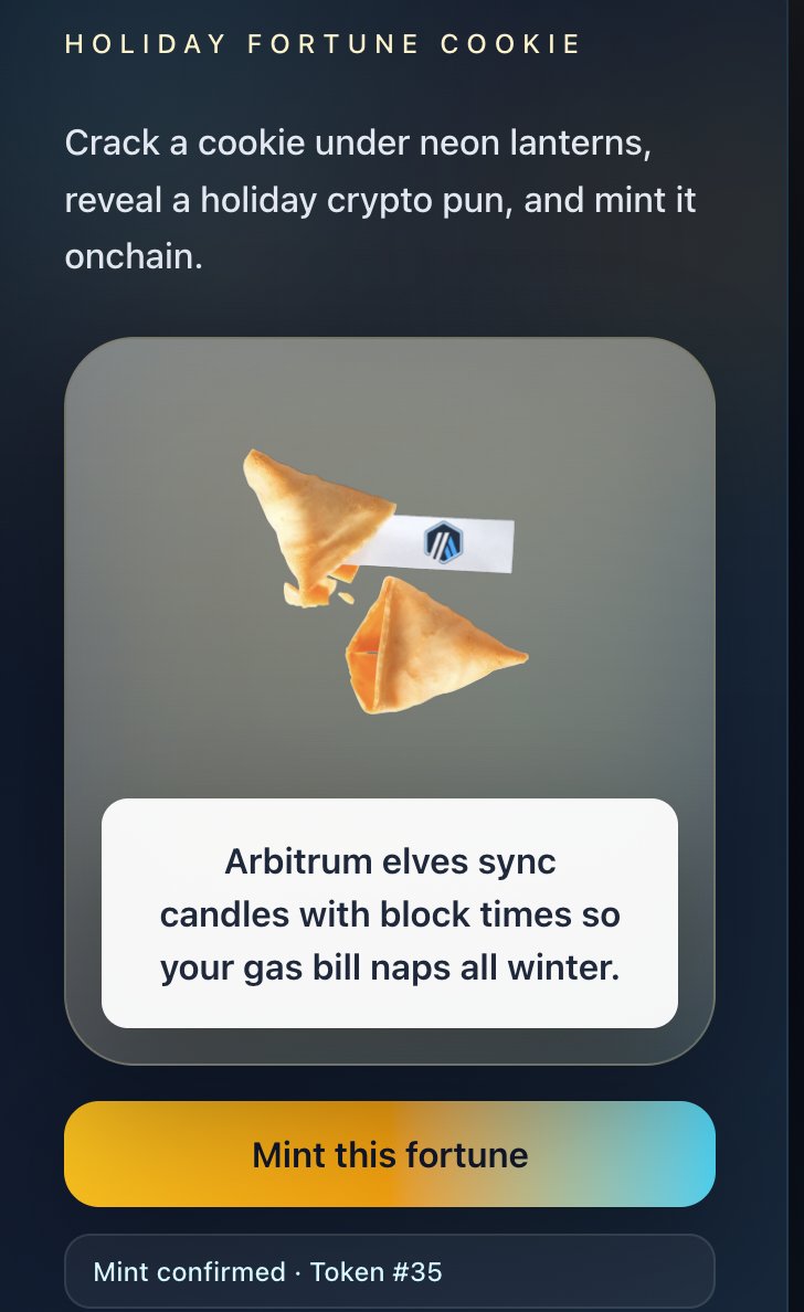 Churro808's tweet image. So bullish on Arbitrum Fortune cookies!