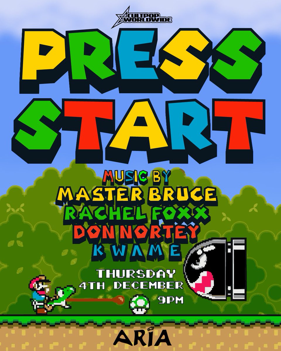 CULTPOPWORLD's tweet photo. HELLO DEZEMBAAA!! 🥳 Kickstart Detty December with us - let’s play outside! 🎮

📆 THURSDAY, DEC 4
📍 ARIA, Accra
⏰ 9PM SHARP! https://t.co/6OfjKKsW7U