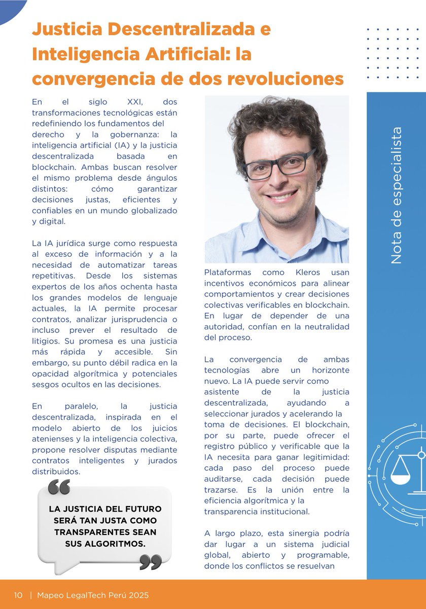 federicoast's tweet image. Les comparto una breve reseña sobre justicia descentralizada que escribí para el Mapeo Legaltech Perú 2025 organizado por la @cientifica_sur 🇵🇪🇵🇪🇵🇪