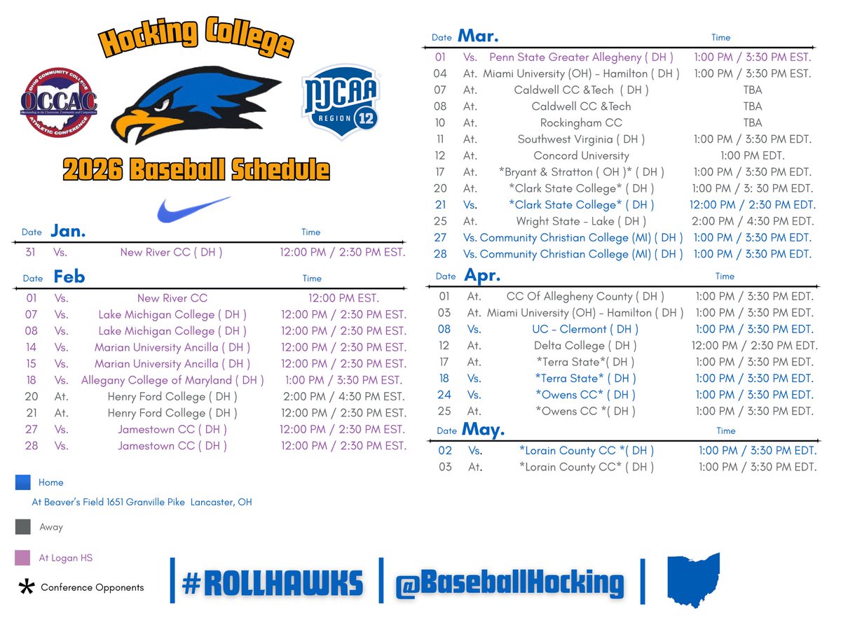 Hocking College Baseball tweet media