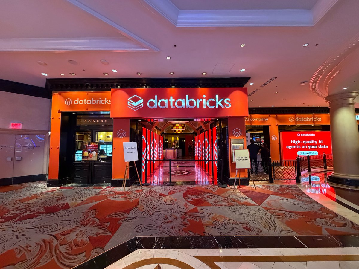 databricks's tweet image. We’re live at #AWSreInvent in Las Vegas and ready to dive into what’s next for enterprise AI!

If you’re here this week, connect with us or join our sessions to see how teams are using their data to power AI that delivers real business insights and outcomes.

Stop by Booth #1420…