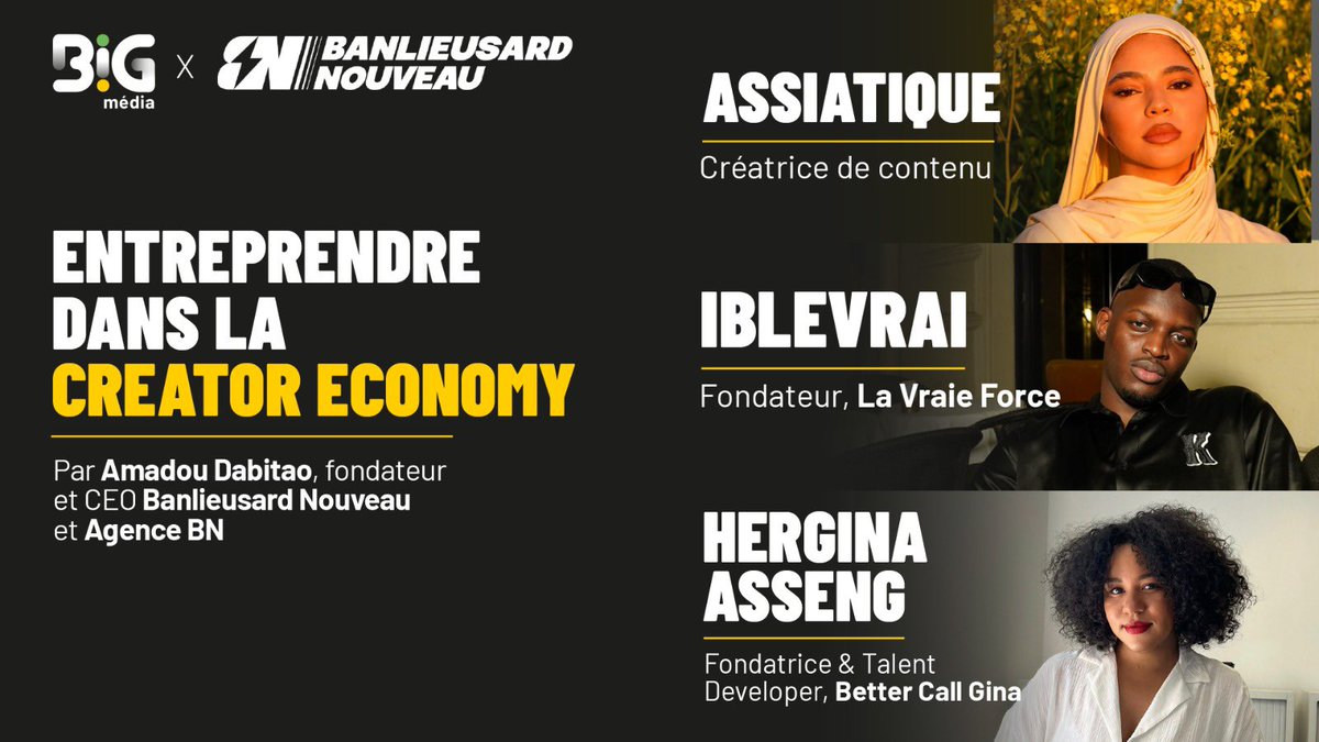 Famiiii rendez-vous le 4 Décembre à La Communale de Saint-Ouen pour QG ! 

Je serais présent pour parler de l’entrepreneuriat dans la Creator Industry face à <a href="/meek_amad/">Amad🇲🇱⚡</a> de BanlieusardNouveau 🦾
