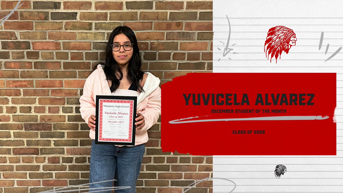 Congratulations to Yuvicela Alvarez, our Sophomore Student of the Month! Yuvicela was nominated by Mr. Redmon. #WauseonPride