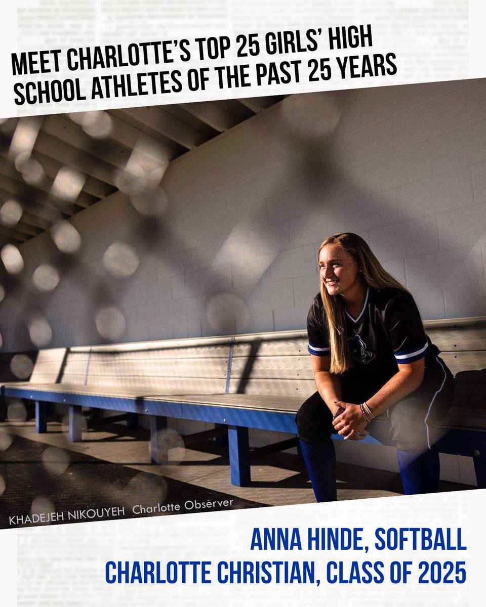 @charlotteobserver is honoring Charlotte’s top coaches and athletes from the last 25 years &amp; we are proud of our #ForeverKnights who received recognition! 👏🎉 #ccsKnights #CharlotteSports

⚾ Coach Greg Simmons, Baseball
⚾ Daniel Bard '03, Baseball
🥎 Anna Hinde '25, Softball