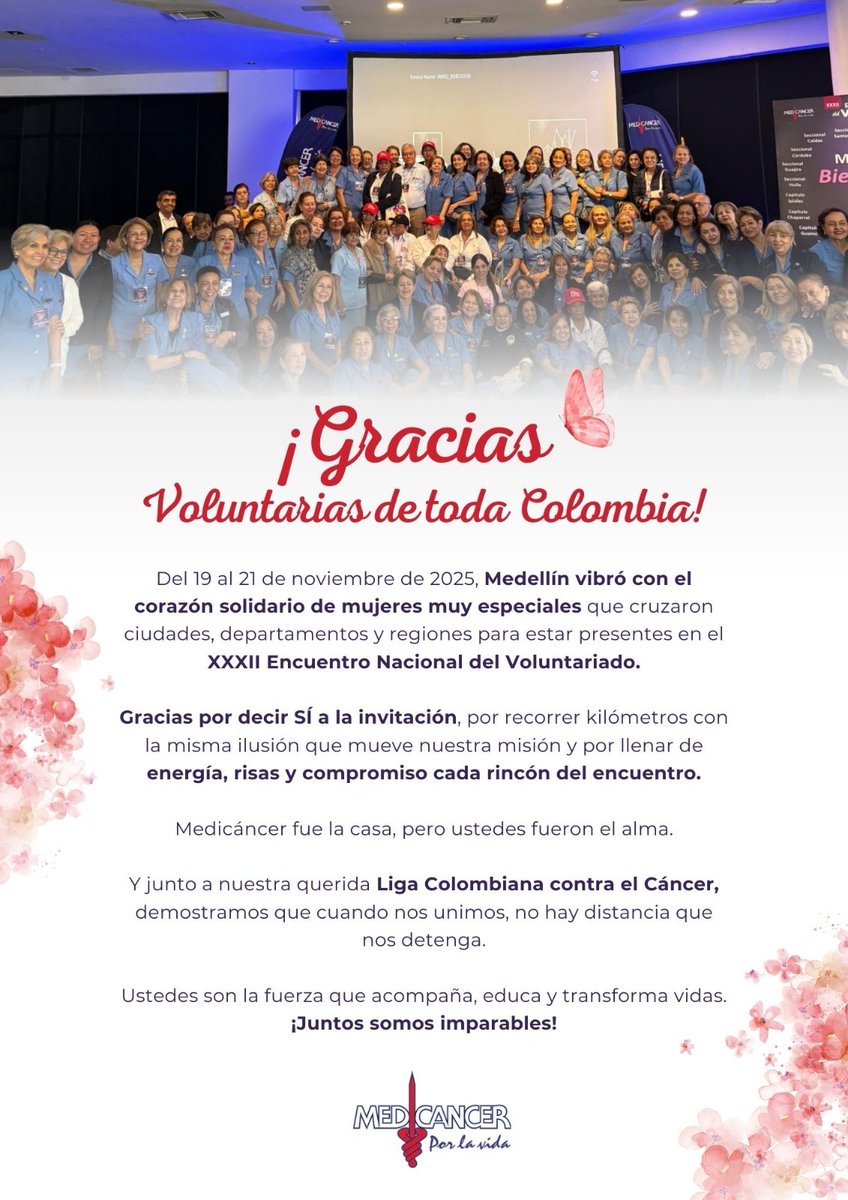 Medicancer's tweet image. Gracias Voluntarias y Voluntarios de todo el País por inspirarnos y hacernos vivir un encuentro inolvidable que se suma a todas las historias transformadoras contadas y las que están por venir de la verdadera esencia de la Vida: Vivir para Servir 🌸✨🩷