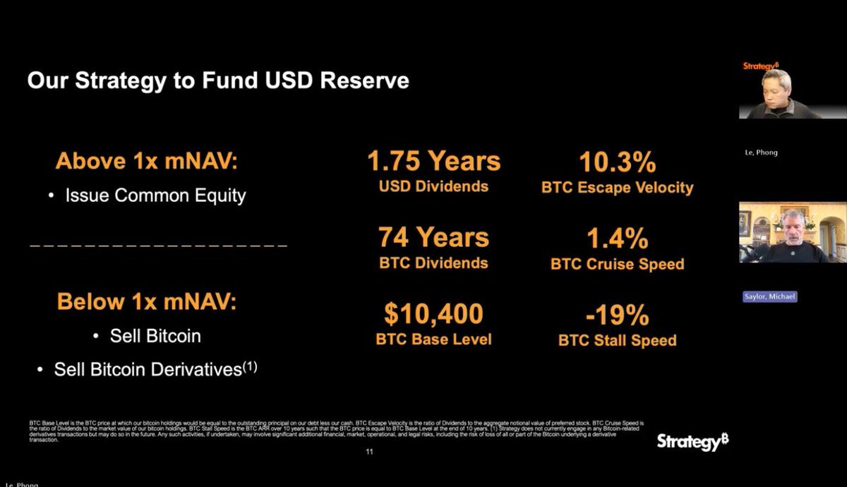 🚨 Pour la première fois depuis le début de son accumulation de Bitcoin,  Michael Saylor évoque la possibilité pour Strategy de vendre des BTC.