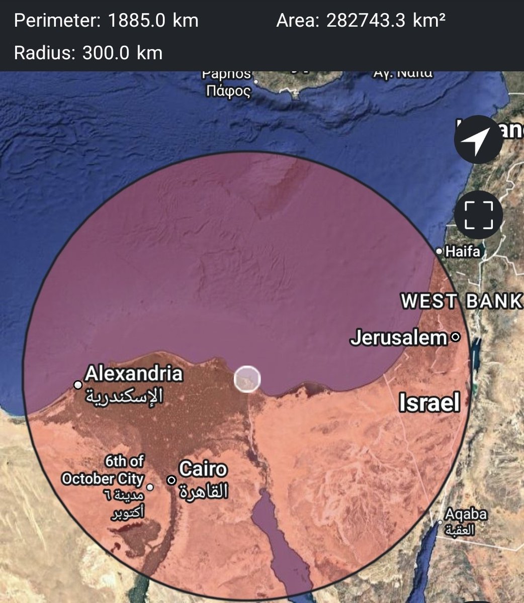 AshSurvived's tweet photo. مدى راجمة الصواريخ المصرية الجديدة "ردع ٣٠٠" لو اتحطت في بورسعيد..

حاجة اللهم بارك يعني 🔥❤️ https://t.co/1GjYEjzNU5