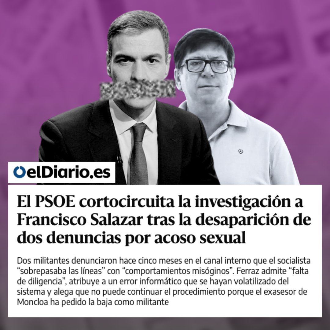 El PSOE no solo falla en los protocolos, también en los principios.

El silencio cómplice ante el abuso no es un accidente: es una decisión.