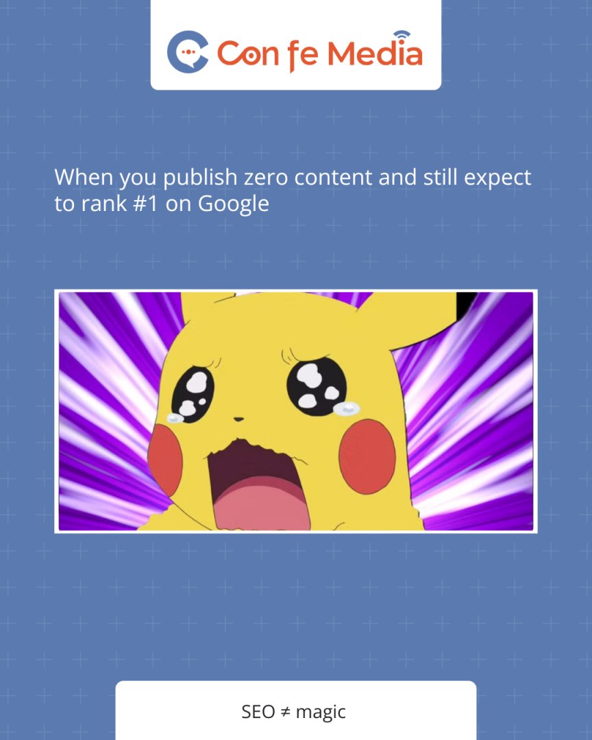 confemedia's tweet image. If you’re not posting, not optimizing, and not updating your content. 
Google isn’t going to guess your value.

 #SearchEngineOptimization #ContentMarketingTips #GoogleSEO #MarketingAgencyLife