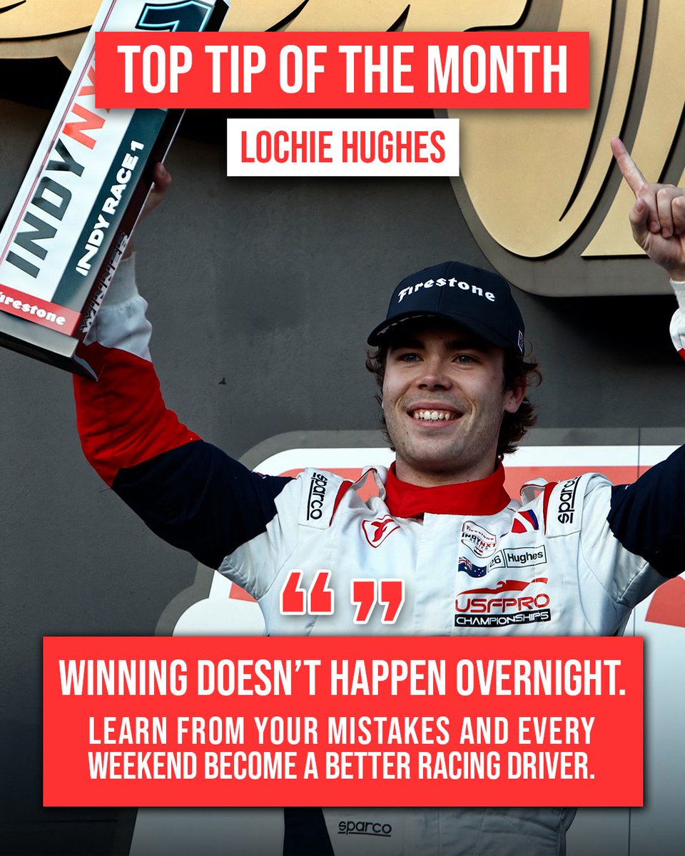 “Every weekend become a better racing driver.”

Indy NXT driver <a href="/HughesLochie/">lochie hughes</a> has the Top Tip of the Month from our Acing A Rookie Season video 👇

📺 youtu.be/3iUqFcd0-aY?si…