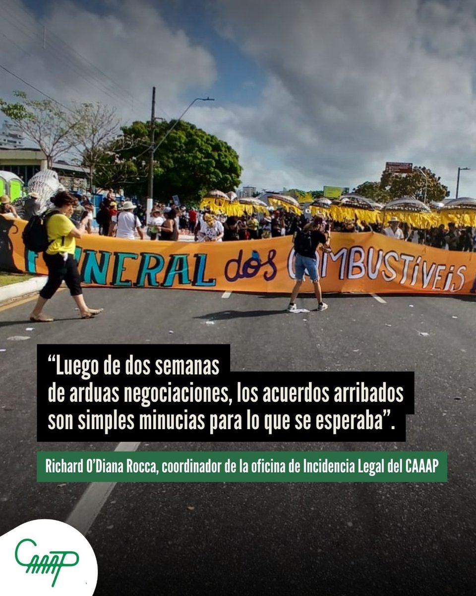 #Opinión🔴
COP30 terminó… pero la Amazonía sigue esperando. La brecha entre discursos y acciones climáticas fue más visible que nunca. 
👉🏼 Lee el análisis completo por Richard O'Diana Rocca: caaap.org.pe/2025/12/01/cop…