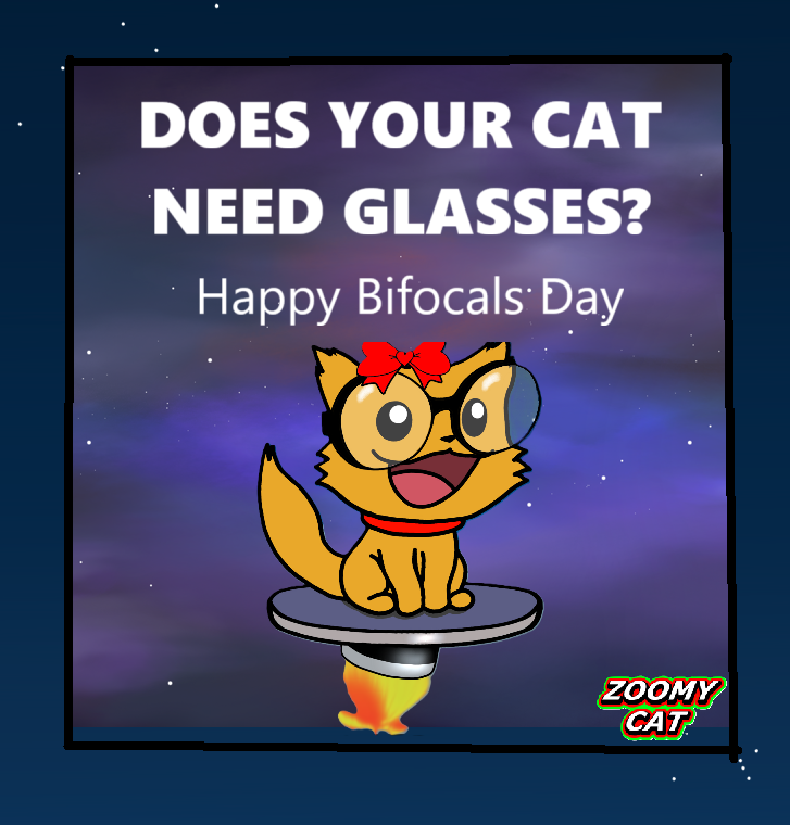 zoomycat_mobile's tweet image. Agent Peanut's eyes are tired because she scrolls too much. If you relate, take a screen break for #BifocalsDay!

Download #ZoomyCat - *after* your screen break.
📱Free on Google Play
🍎Coming soon to iOS

#bifocalsatthemonitorliberationday #eyestrain #catinglasses #screenbreak