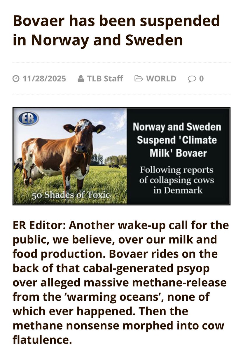 HeritagePKent's tweet image. Kent Kent-based agricultural spokesman calls out ludicrous Net-Zero climate change mitigation practices. Save our Farms, Save our Cows &amp;amp; Say No to BOVAER. Advent Day 1.
heritageparty.org/save-our-farms… #Netzero #Farming #SustainableDevelopment @davidkurten @accountingetc @richardjeffs0