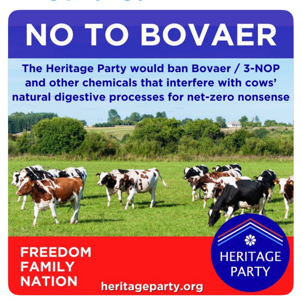 HeritagePKent's tweet image. Kent Kent-based agricultural spokesman calls out ludicrous Net-Zero climate change mitigation practices. Save our Farms, Save our Cows &amp;amp; Say No to BOVAER. Advent Day 1.
heritageparty.org/save-our-farms… #Netzero #Farming #SustainableDevelopment @davidkurten @accountingetc @richardjeffs0