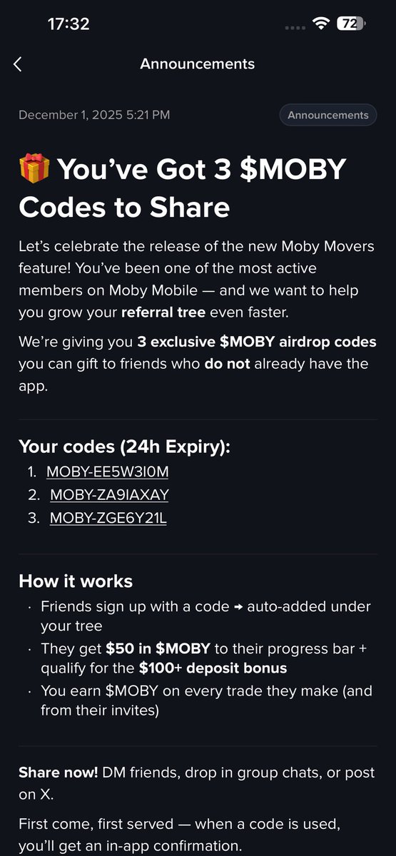 Hi anyone interesting make good amount money on <a href="/mobyagent/">Moby</a> here 3 codes you can jump in 😊🤝🔥