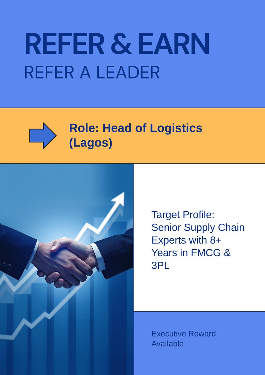 workbrookhq's tweet image. Know a Logistics Boss?
We need a Head of Logistics in Lagos (FMCG).
Sign up at web.workbrook.com, get your unique referral link, and share it. If they get the job, you get the reward! 🚀
#SideHustle #ReferAndEarn #Lagos