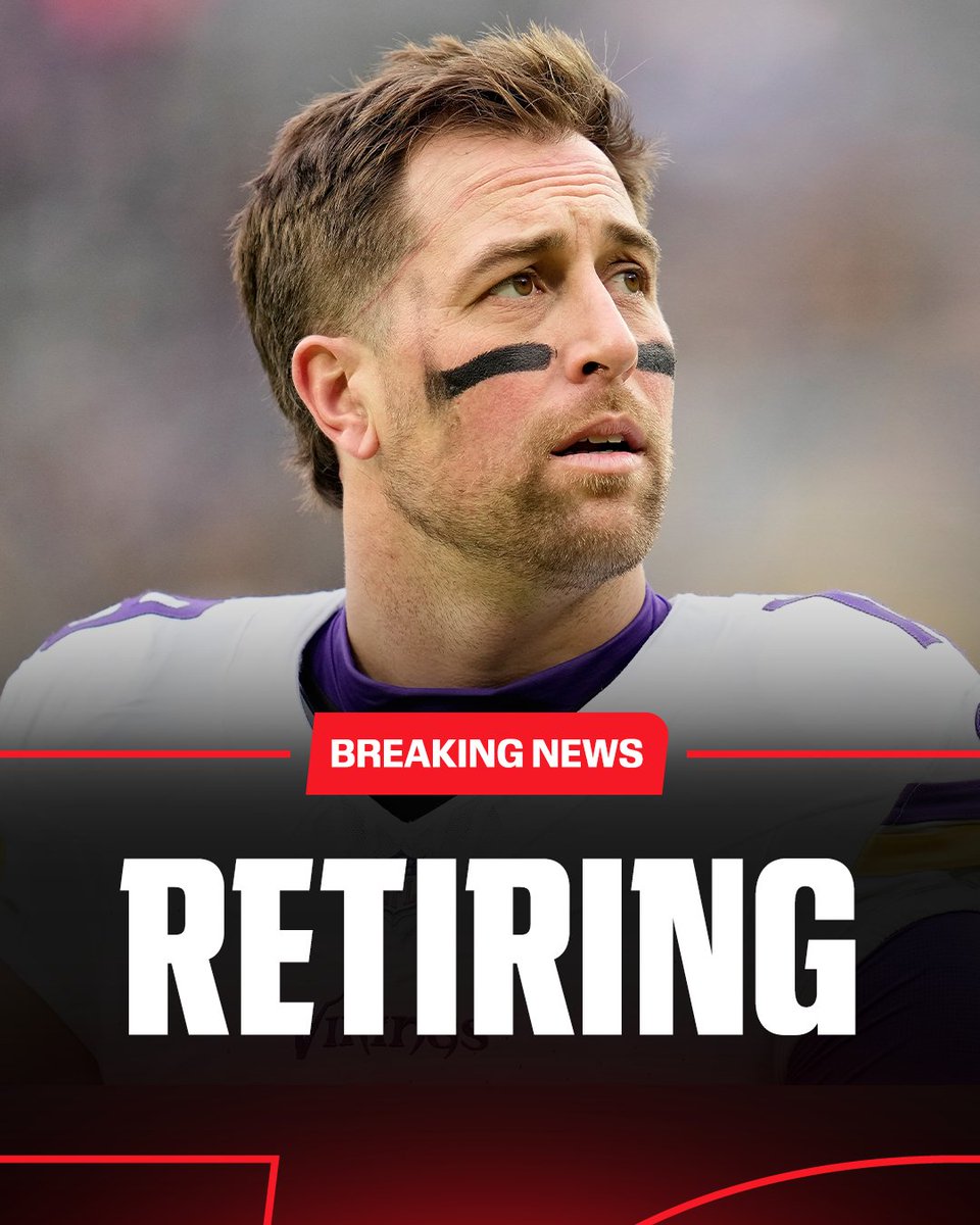 Breaking: Adam Thielen announced that he will be retiring at the end of this season. After being released by the Vikings this morning, he stated he would like to sign with a team competing in the postseason per @AdamSchefter. 

Thielen is in his 12th NFL season. 