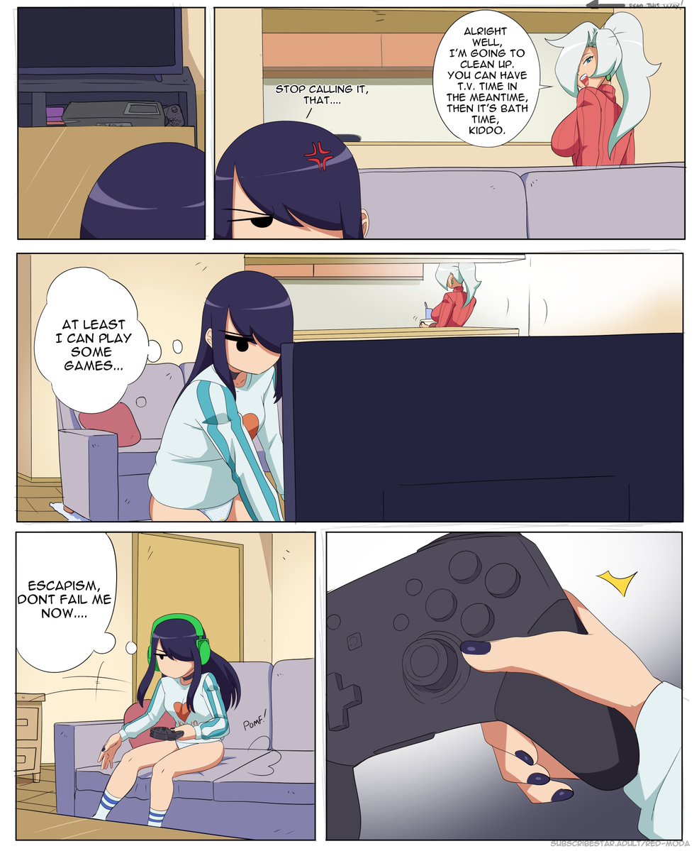 My Annoying! landlord",  Chapter 7 a 🧵
It's bath time and Rins about too find out what it takes to give  this fussy little goth brat a proper bath, whether Mona wants one, or not. 
 As a reminder you can read it in better format &amp; from the beginning over on Pixiv as well!