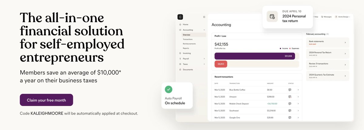 If anyone freelancing/fractional is looking to outsource taxes/bookkeeping, I cannot reccomend @Coll