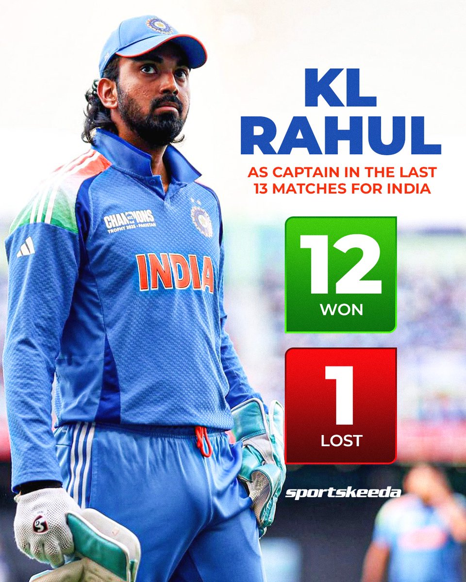 Sportskeeda's tweet image. KL Rahul has been phenomenal as a leader in international cricket. 🇮🇳

#Cricket #Rahul #ODI