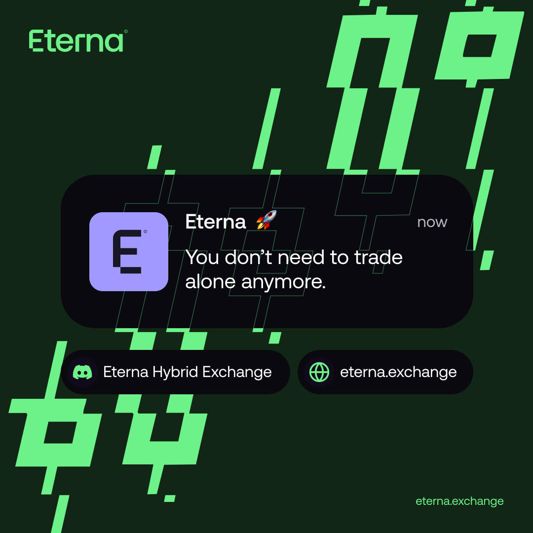 Eterna_Hybrid's tweet photo. What if trading didn’t leave you on your own?

What if decision support and collective profits were built into the system itself?

Eterna - trading redesigned. https://t.co/7dXwDBEDtW