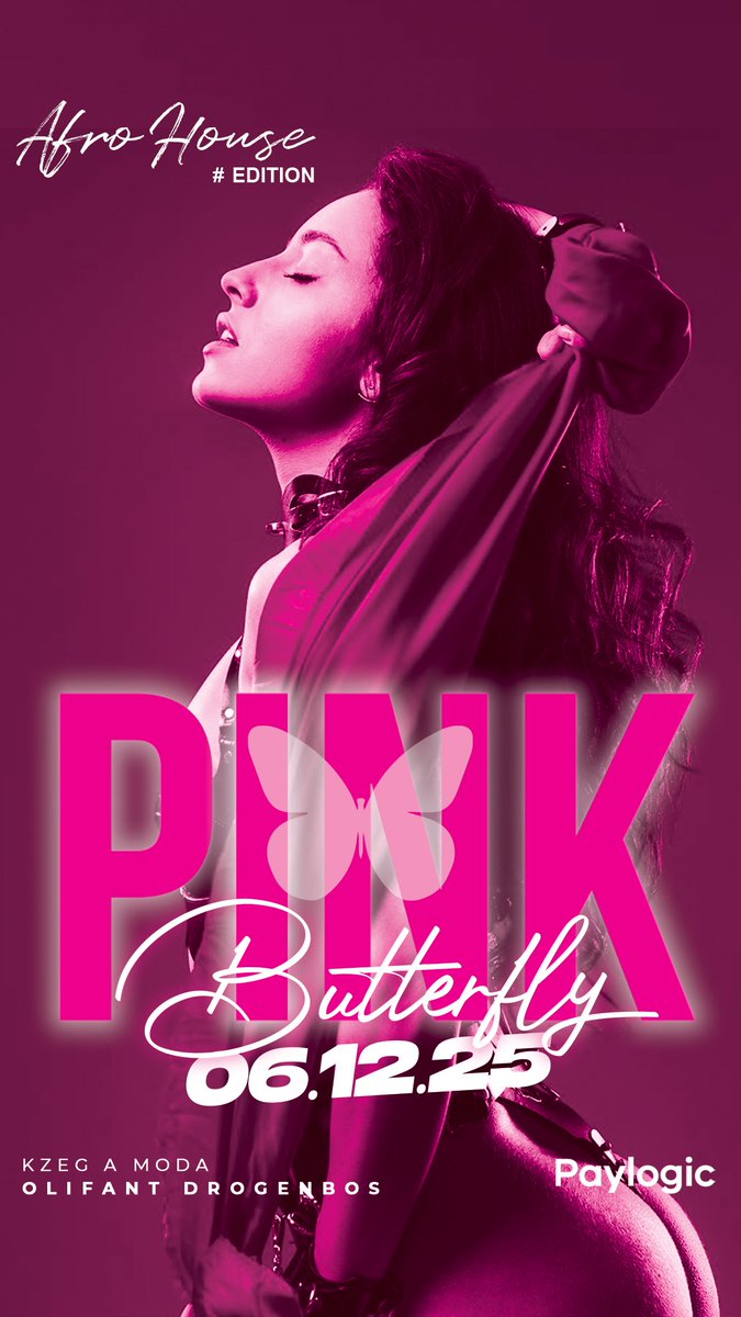 BePinkButterfly's tweet photo. 🦋 Pink Butterfly • 06.12.25 🦋10PM - 06AM ⏳ Les places partent vite ! Assurez votre nuit Afro House &amp; Melodic ici : 👉 https://t.co/0IQUqKYMmw
Infos complètes : 📅 https://t.co/mPVnnZwovU
#LastCall #Tickets #PinkButterfly https://t.co/Li0IZS3RNB