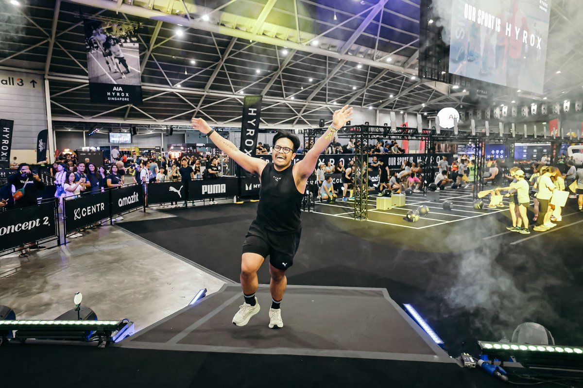 aldh1n's tweet photo. Solo debut! There’s a lot of shoulda woulda coulda, but I achieved what I had wanted: Finishing with no penalties, no cramping, no injuries and enjoying the race ☺️

Looking forward to next year’s race(s)! Doubles maybe? 😄

#hyrox #hyroxsg https://t.co/fzLDej7UYF