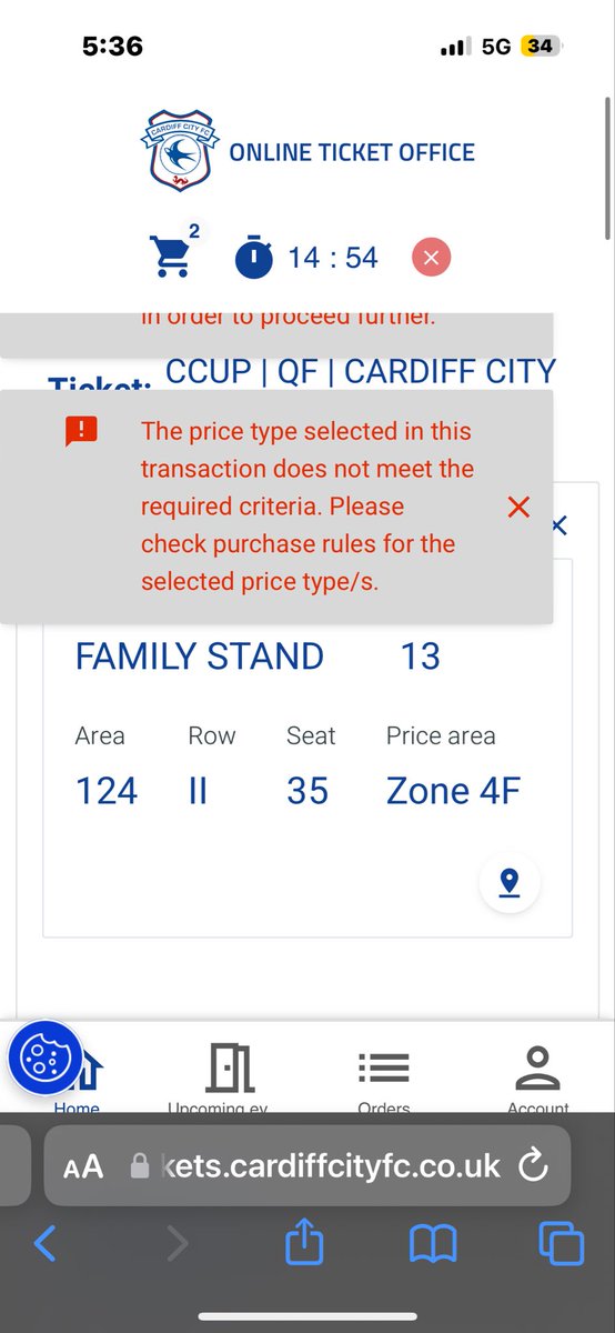 Does anyone know why it’s saying this when I’m trying to purchase tickets? <a href="/CardiffCityFC/">Cardiff City FC</a>