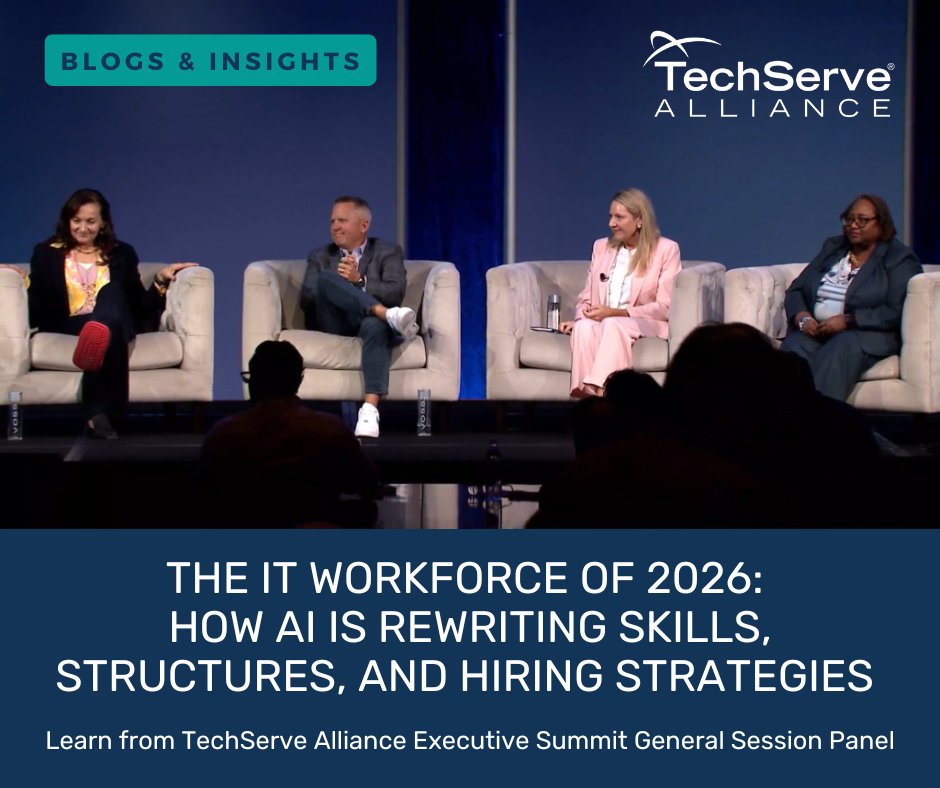 TechServe_Assoc's tweet image. As companies accelerate into an AI-driven future, technology leaders are facing talent challenges that are more profound and intricate than any previous transformations.
Read insight from our Executive Summit panel here:
hubs.la/Q03WhX1H0