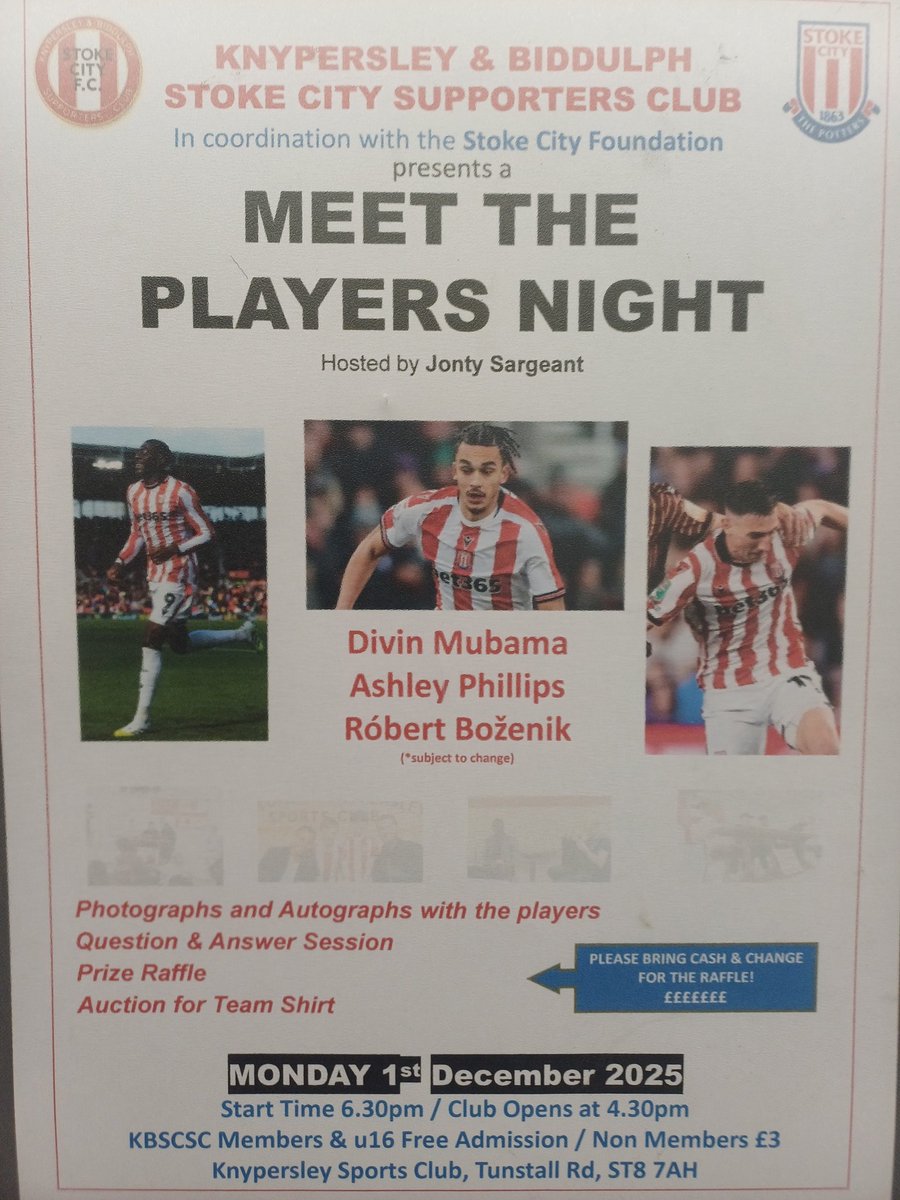 <a href="/KBSCSC/">KBSCSC</a> All ready for tonight's Meet the Players evening at Knypersley Sports Club