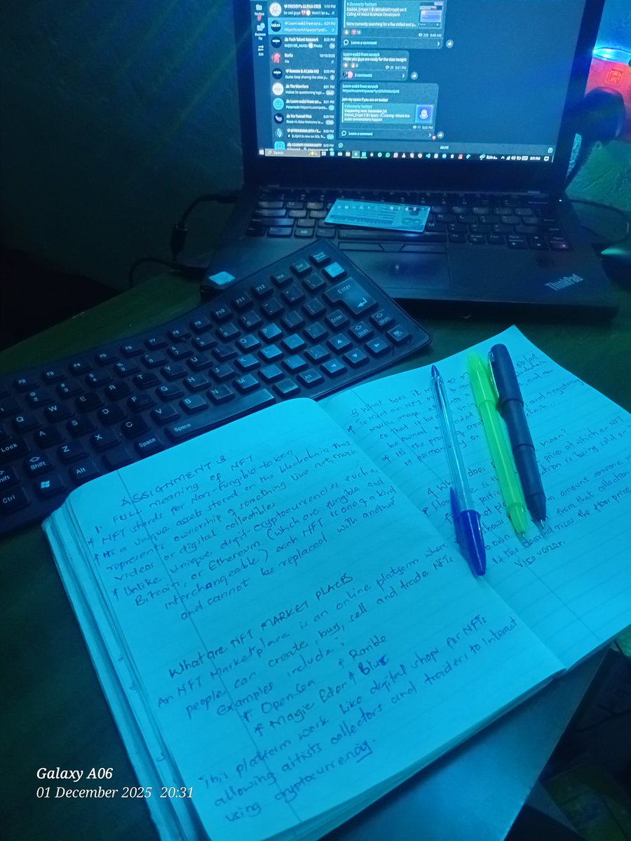 CodeWith_Erick's tweet image. My Web3 Learning Assessment #3 

 ~Understanding NFTs🔥

I’m excited to share what I learned today as part of my Web3 journey. This session really expanded my knowledge, and I’m grateful for the opportunity to grow.

Thanks to our facilitators @EzekielCrrypt @Big_Sensoor

🧵👇