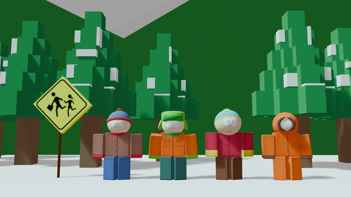 Warkaura's tweet image. Goin&apos; down to South Park gonna have myself a time 😃
#ROBLOX #RobloxStudio #robloxart