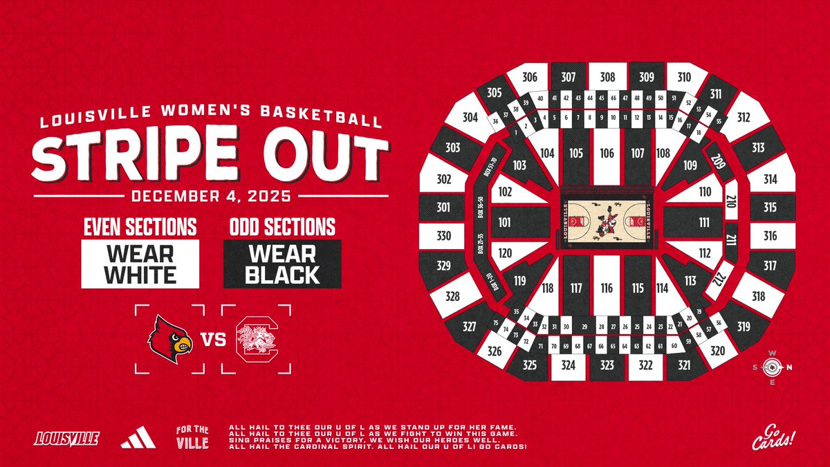 LouisvilleWBB's tweet image. 🚨 CYBER MONDAY FLASH SALE 🚨

Limited time offer for the Stripe Out game against South Carolina. Get your tickets today!

🎟️ uofl.me/4paL69s

#GoCards