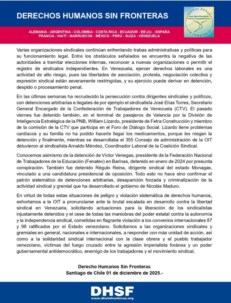 Derechos Humanos Sin Fronteras tweet media