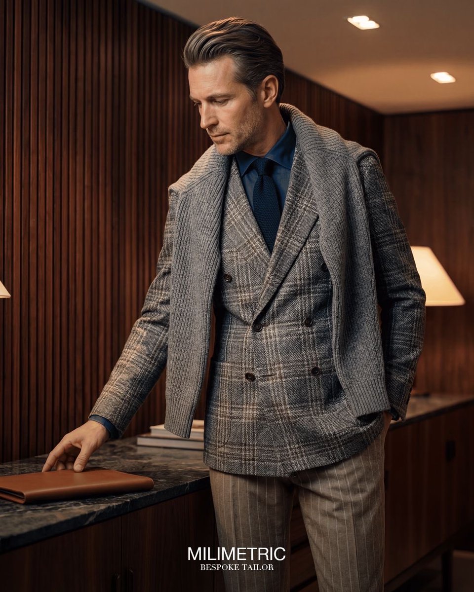 milimetricterzi's tweet image. Trouser with stripes is from Proposte Abiti bunch of Loro Piana consisting of %97 superfine merino wool and %3 elastane. Jacket with checks is from Proposte Giacche bunch of Loro Piana consisting of %86 wool, %10 silk and %4 cashmere.

#loropiana #loropianafabrics
#bespoketailor
