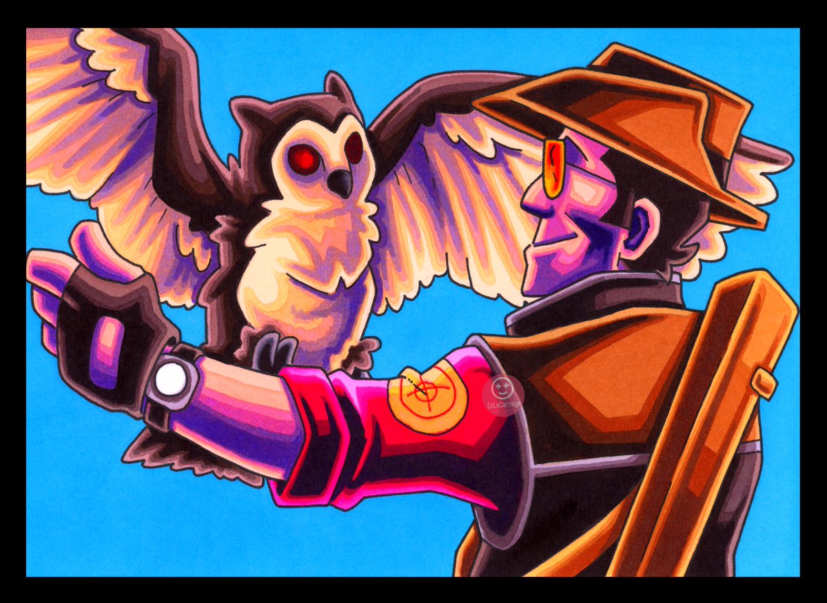 Sniper taking Sir Hootsalot out to stretch their wings :)

#markers #Teamfortress2 #tf2