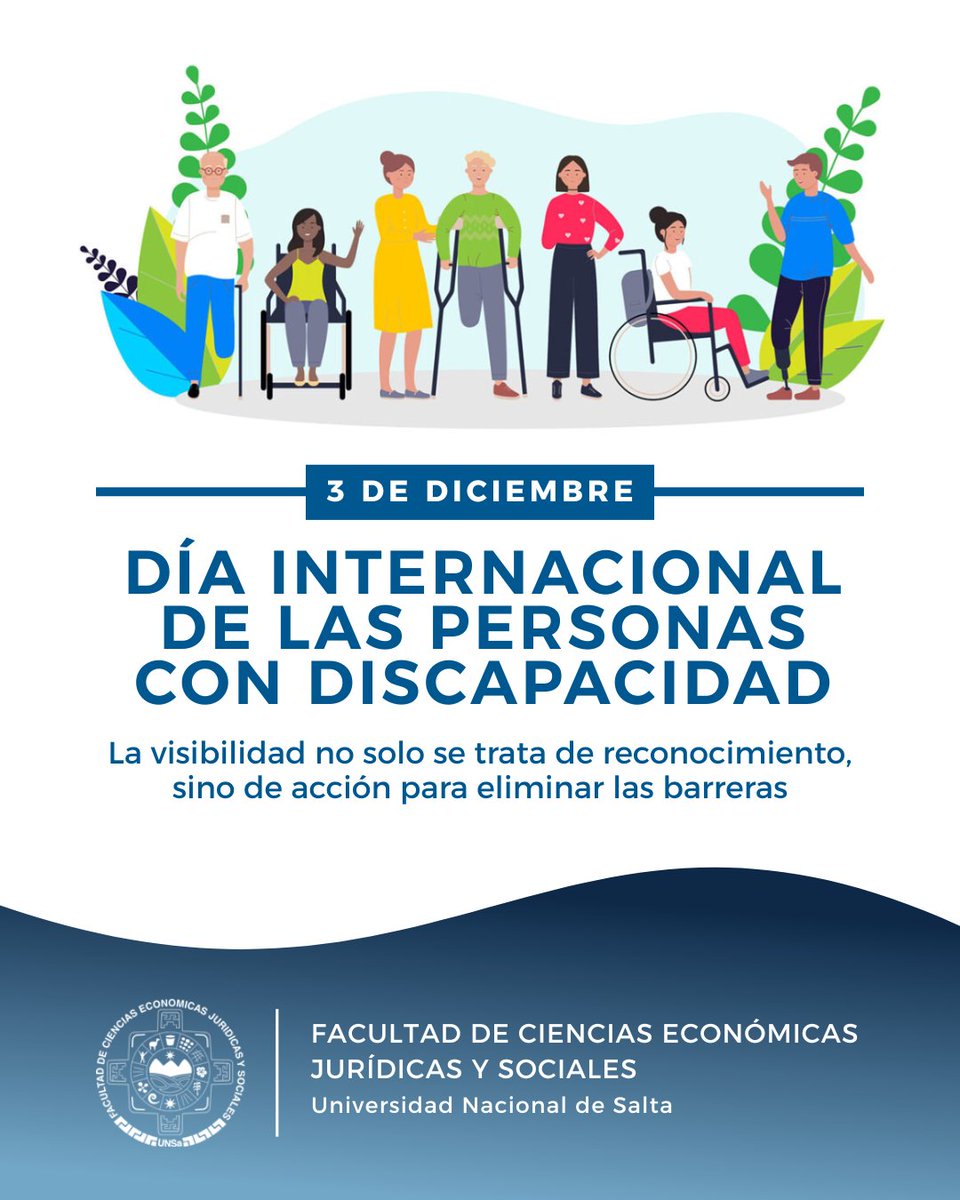 GraduadosEco's tweet photo. 3 de Diciembre: Día Internacional de las Personas con Discapacidad https://t.co/aP7ctz36QE
