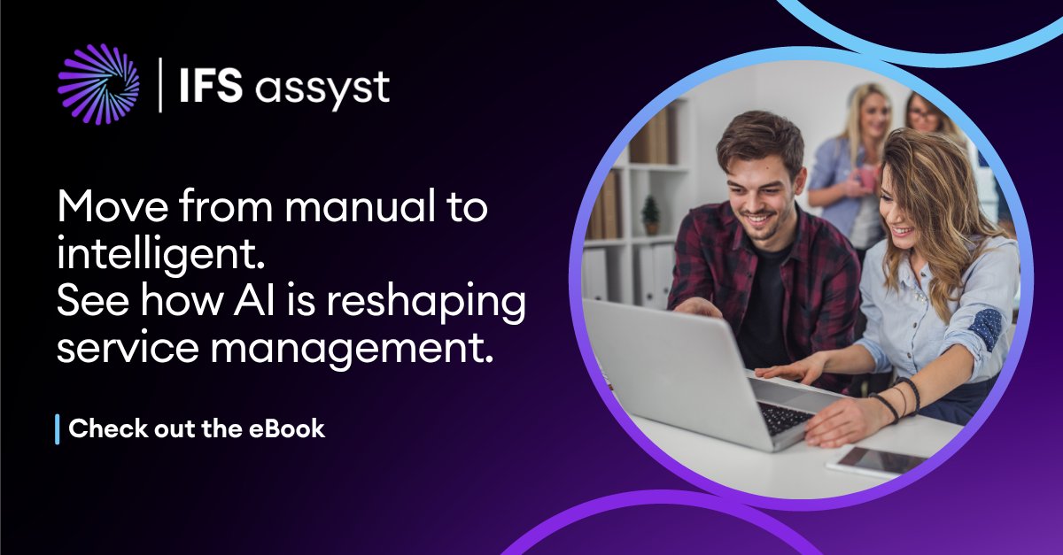 IFSassyst's tweet photo. Enterprise service teams are adopting AI technologies to improve processes, boost operational efficiency, and enhance service delivery.

Learn how your organization can leverage AI: https://t.co/S5fIpnsSzX

#EnterpriseServiceManagement https://t.co/QllVec5BK5