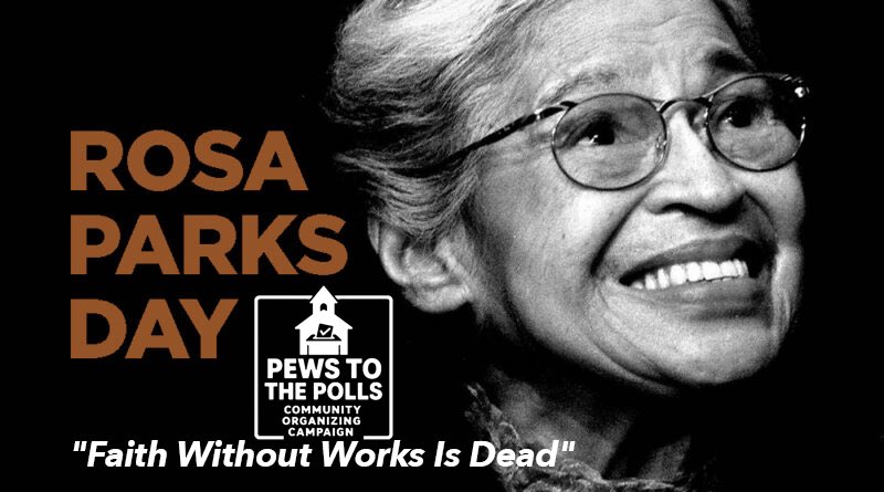 PewsToThePolls's tweet image. We honor the sacrifices of #RosaParks 💗 and other courageous women on #RosaParksDay.  Continuing their legacy we CALL ALL women to help us organize for #VotingRights to #GOTV with the @PewsToThePolls &quot;Our Brother&apos;s Keeper&quot; signature program. #BlackWomen! facebook.com/PewsToThePolls