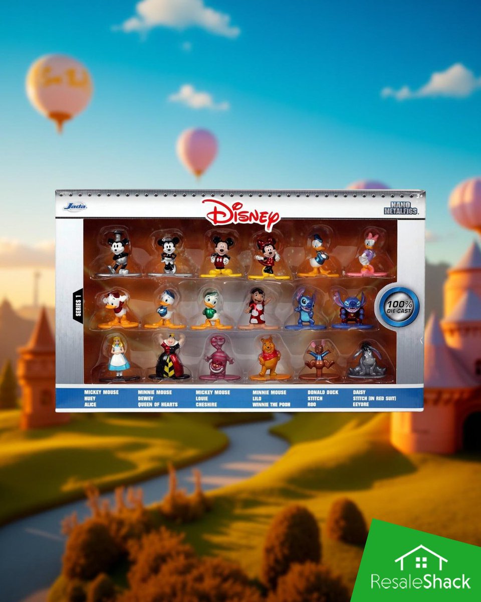 ResaleShack's tweet photo. #GiftPack contenente 18 personaggi #Disney alti 4cm realizzati in metallo #diecast. Prodotto da #JadaToys.
Acquistalo sul mio negozio #eBay https://t.co/TRW3lRF4Is
#Collezionismo #DisneyGram #Topolino #Stitch #RegaloPerfetto #Nostalgia #paperino https://t.co/mYrFuTw3ZG