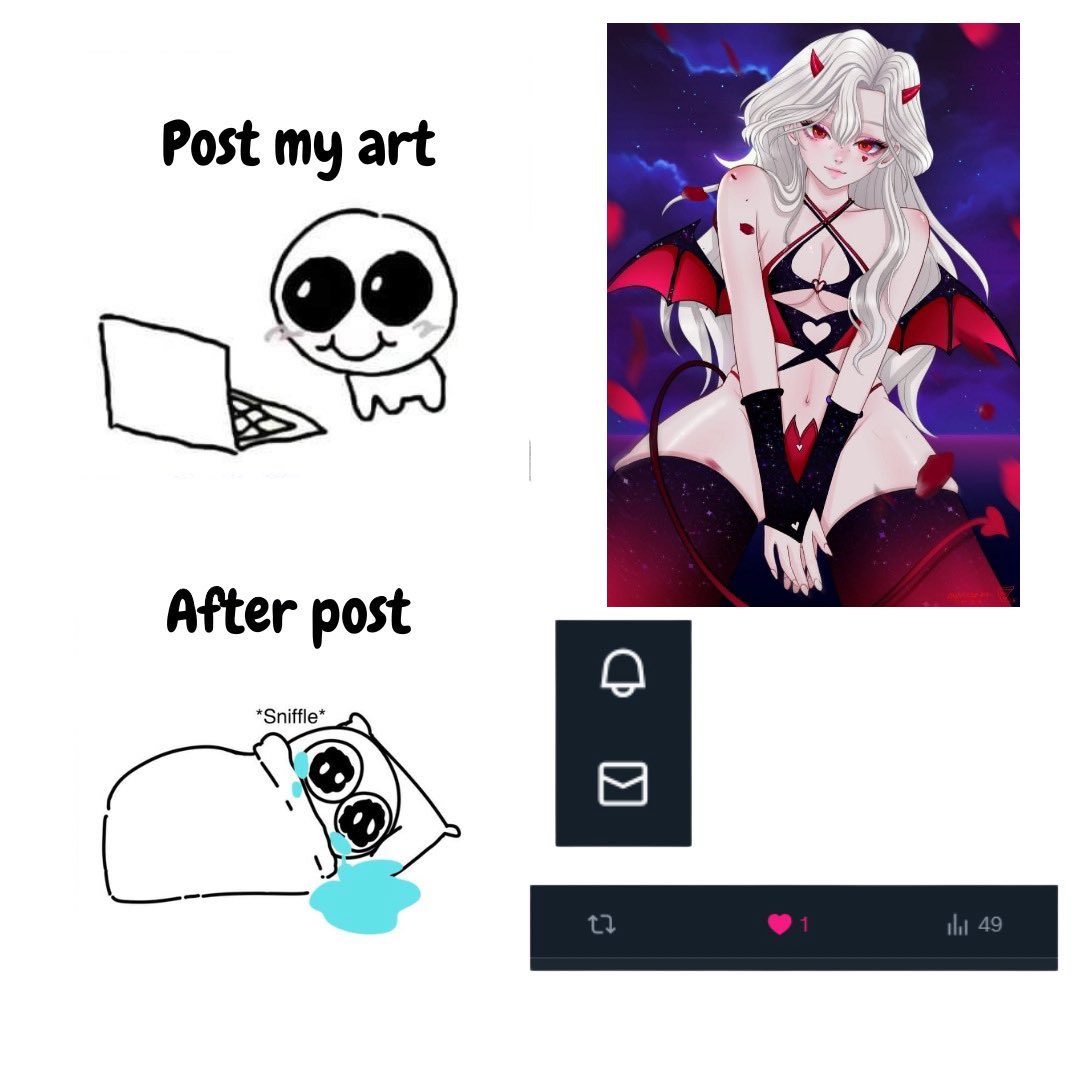 Being a #smallartist is really challenging. I was excited for this YCH cause it looked so cute but I haven’t gotten any comms for this 🥹🥹 I wanna see more art. let’s be #artmoots pls 🙇🏻‍♀️