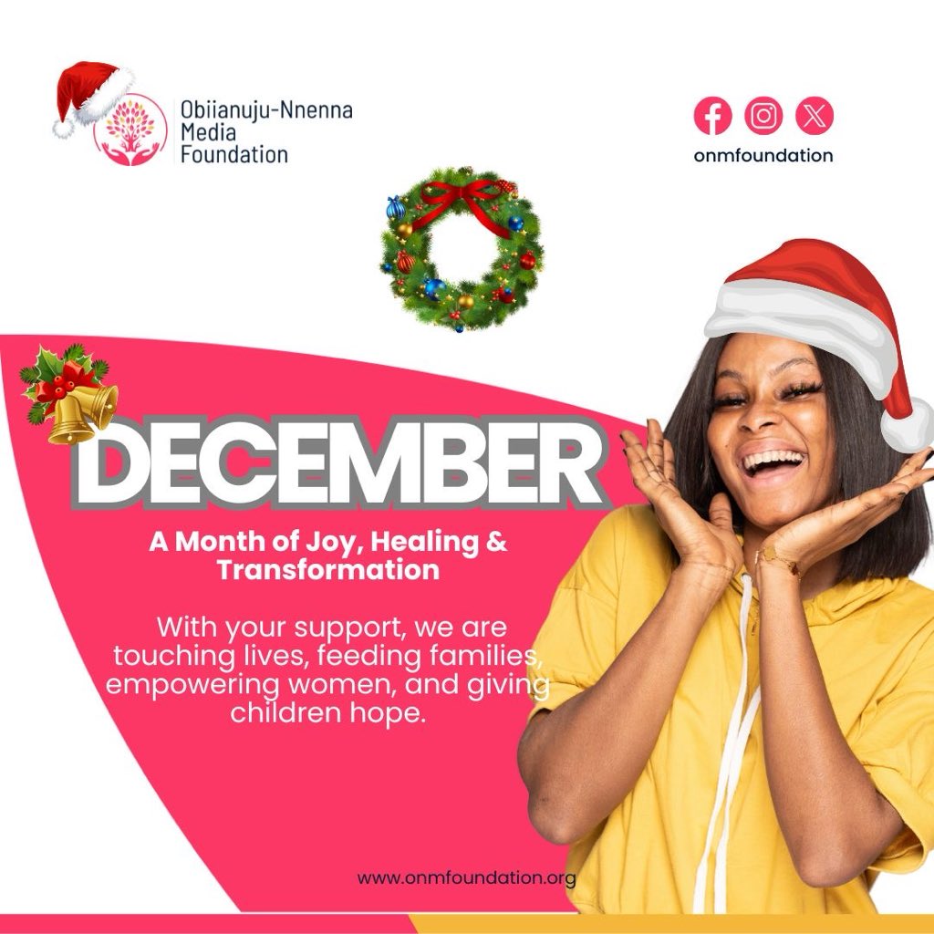 onmfoundation's tweet photo. It’s the season of giving, and your support is making real miracles happen.
At ONM Foundation, December means full hearts, lifted spirits, and transformed lives.
Let’s make this month unforgettable — together. 🌟🎄
Happy New Month! #Newmonth #ONMfoundation #NGOsinabuja https://t.co/98vkgZUBqi