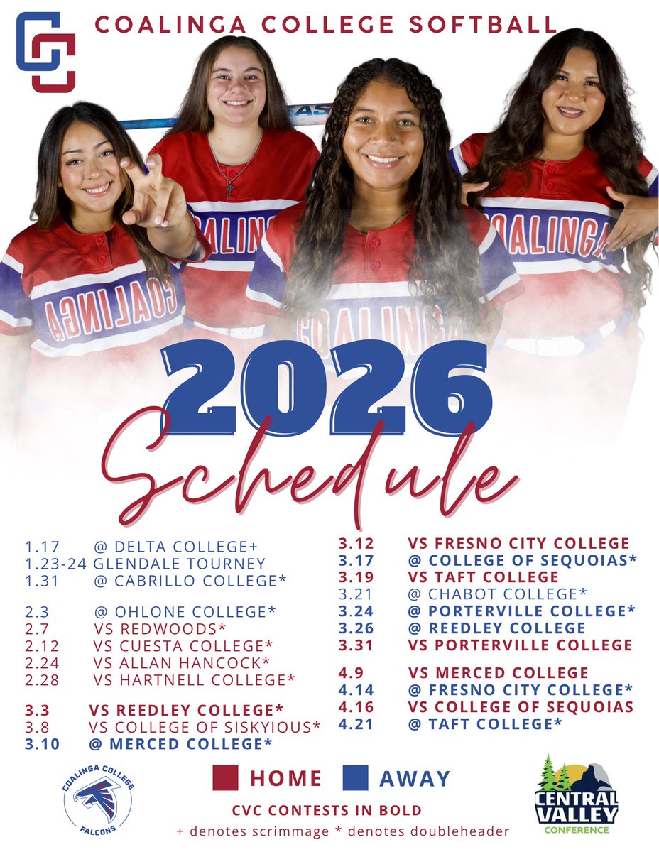 WHCCSoftball's tweet photo. 2026 πΊππππ
πππ ππ ππππ
.
Save the date as your Lady Falcons prepare to take the field this spring!
.
#falconfamily #dirtybirds #newseasonloading https://t.co/Q3VwzCYDgB