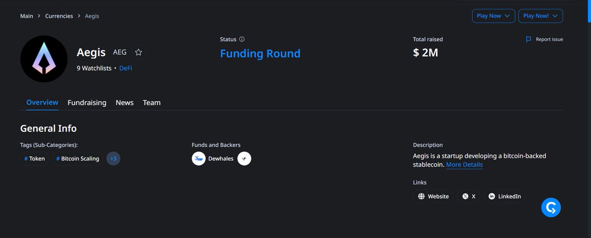 Domino10196's tweet image. gm @aegis_im 
aegis with total funding raise is 2M lead by Dewhales and Profluent Ventures
#aegis #pulseinfra
