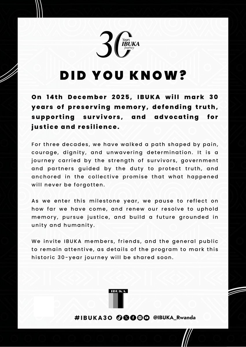 IBUKA Rwanda tweet media