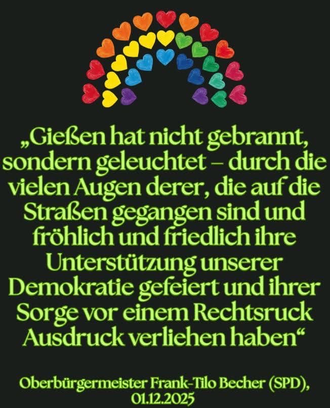 So hat der Oberbürgermeister von Gießen den "linken Mob" gesehen, Herr @Bundeskanzler, <a href="/jensspahn/">Jens Spahn</a> 👇